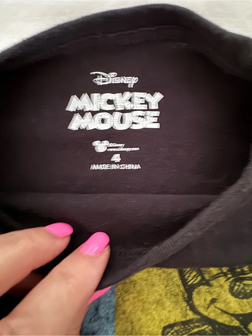Disney Black Mickey Graphic Short Sleeve Top and Shorts Set